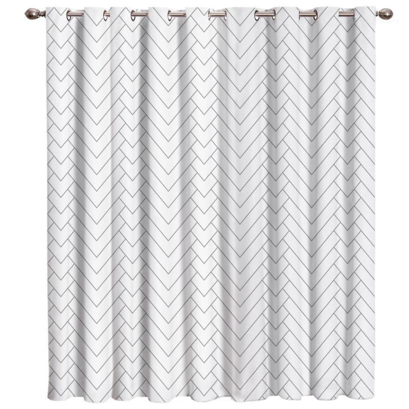 

Geometric Pattern Natural Herringbone Window Curtains Dark Blackout Kitchen Indoor Floral Decor Kids Curtain Panels1, As pic