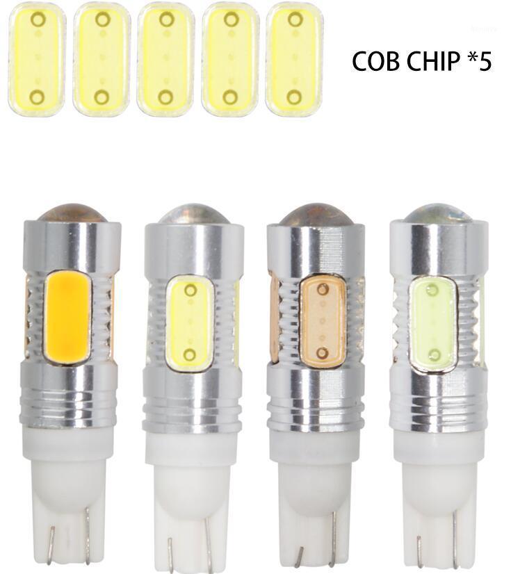 

LYMOYO 2PCS t10 led W5W 7.5w car led COB lamp 194 168 T10 Car Side Wedge clearance light plate Tail Light Lamp Bulb for 12v1, As pic
