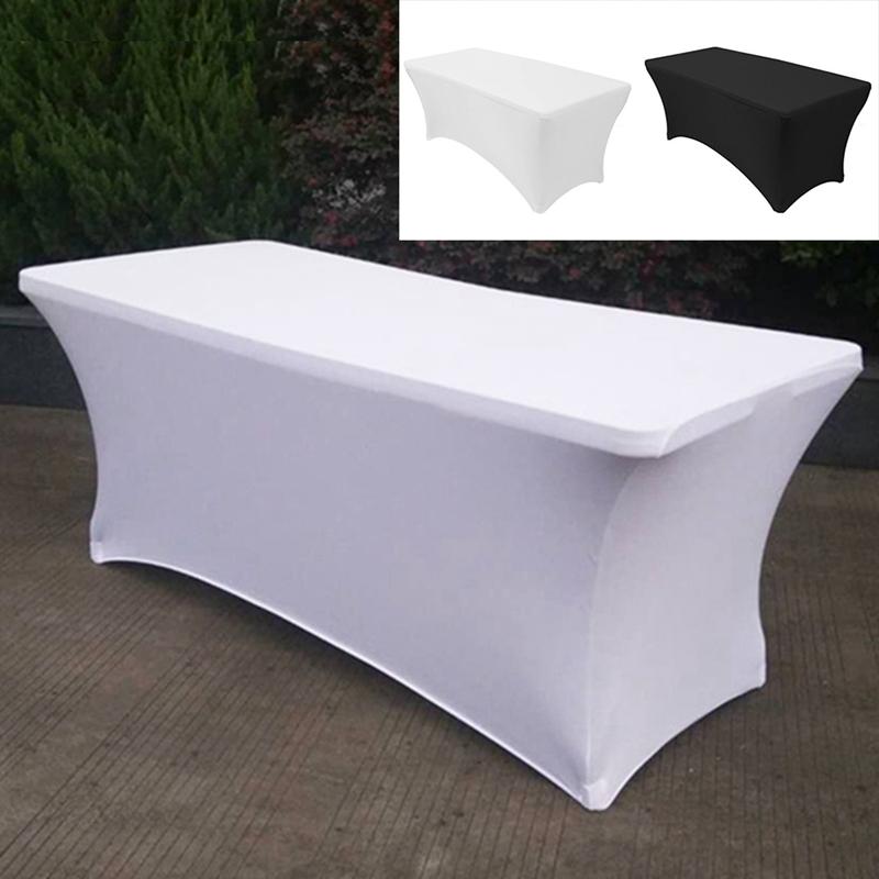 

Cocktail High Stretch Hotel Birthday Tablecloth Wedding Table Set Buffet Table Package Tablecloth Decoration 183X76X74cm, White