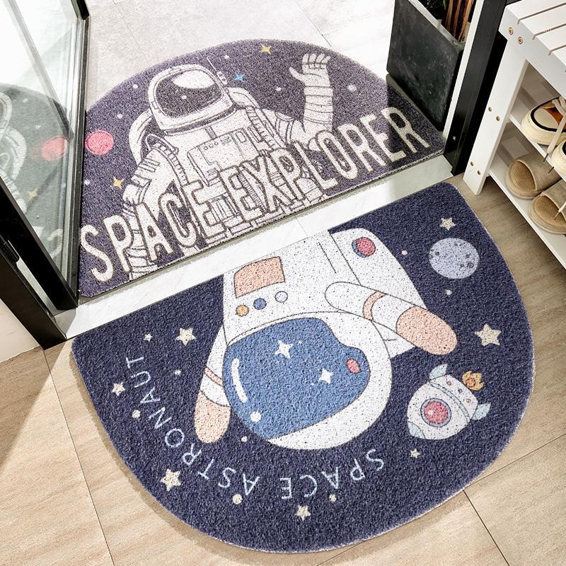 

Creatiive Semicircular Door Mat Home Entrance Rubbing Pads Household Cartoon Prints Anti-Slip Floor Mats Kid's Room Rugs1