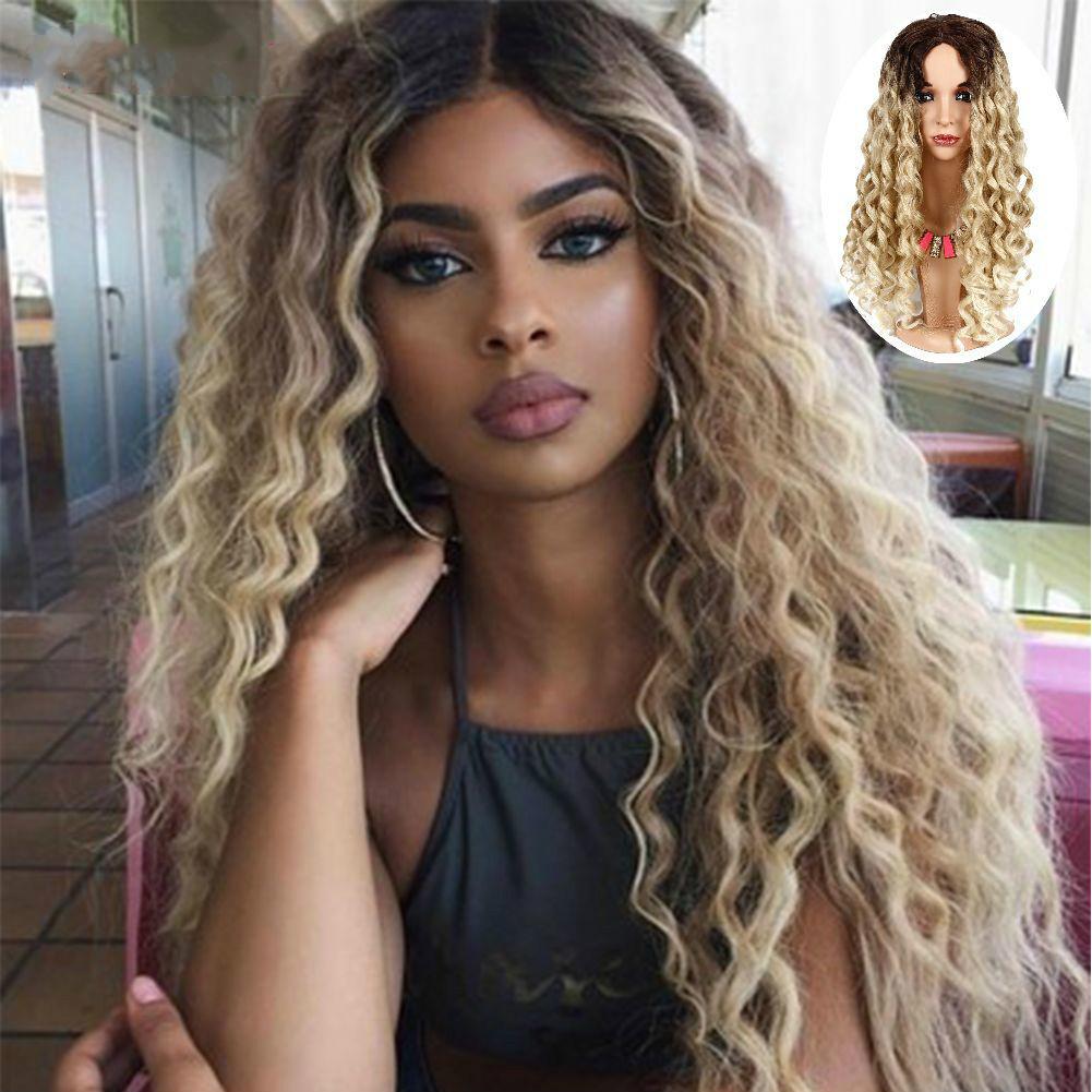 

Lace Front Wigs Deep Wave Blonde Brown Color Available 30 Inches Lace Front Human Wigs For Women, Black;brown