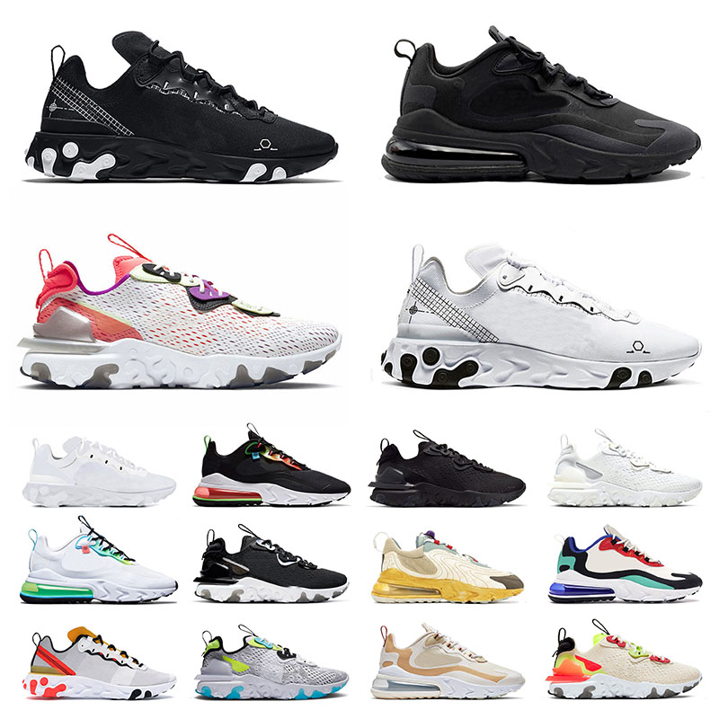 

men women original react vision element 87 55 270s react eng cactus jack undercover running shoes black trainers sports sneakers size 36-45, C26 36-45