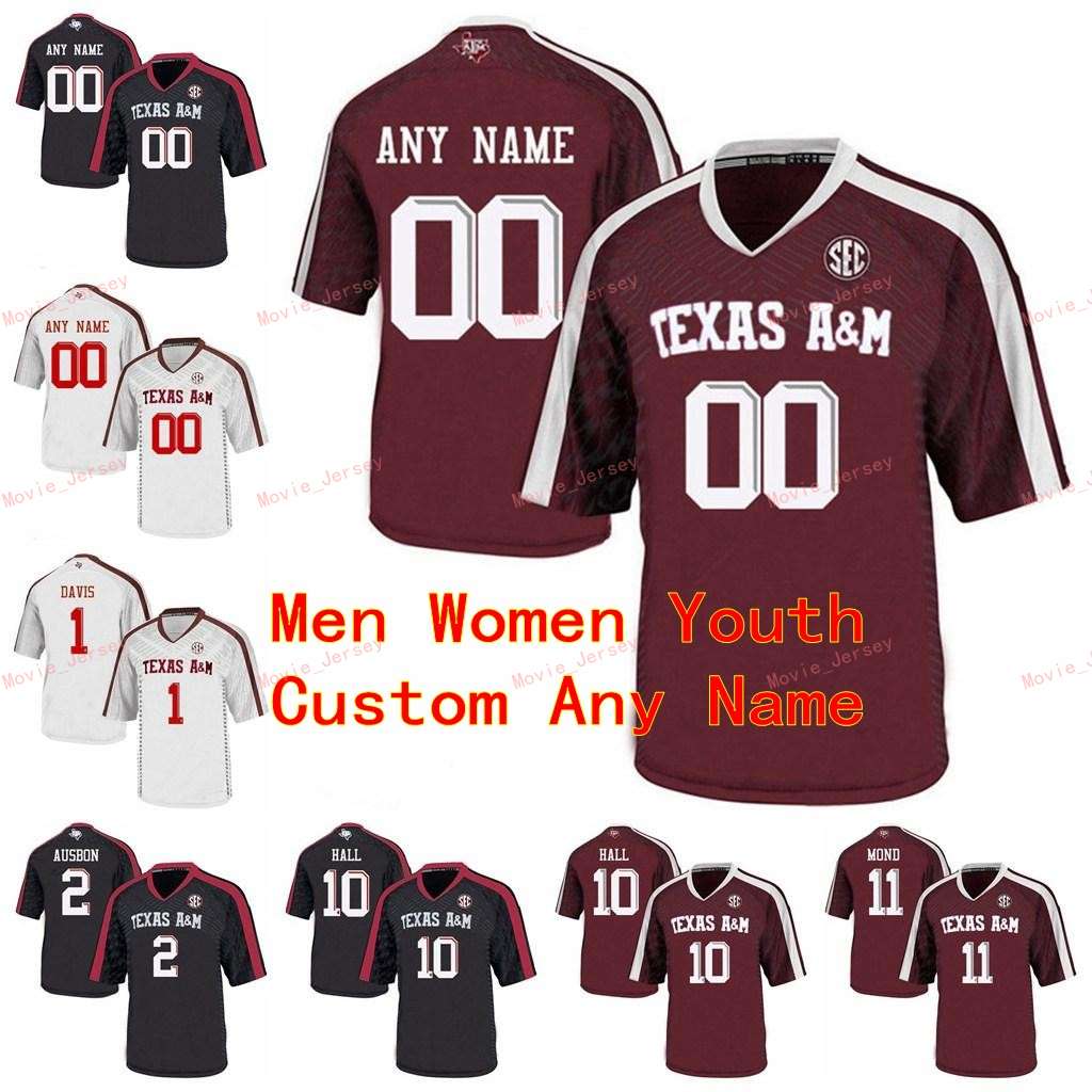 

Stitched Custom 4 James Foster 40 Von Miller 5 Trayveon Williams 55 Kenyon Green Texas A&M Aggies College Men Women Youth Jersey, Mens red