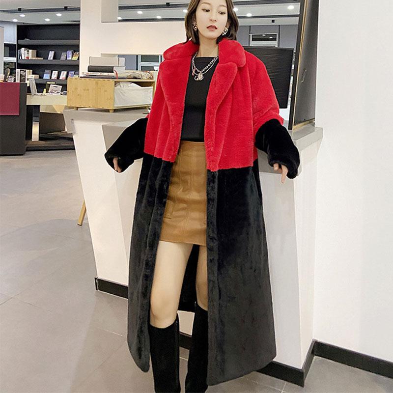 

Oversize Jacket Parka Winter Clothing Women Faux Fur Jacket hairy Long Fur Coat Lapel OverCoat Thick Warm Female Plush Coats, Tote bag