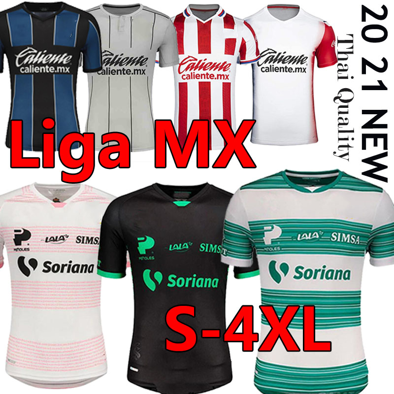 

Liga MX 2020 2021 soccer jersey camisetas de Fútbol San Lagunatos Queretaro FC Club Deportivo Guadalajara Chivas Men Kits 4XL football shirt, Keleitaluo 3rd