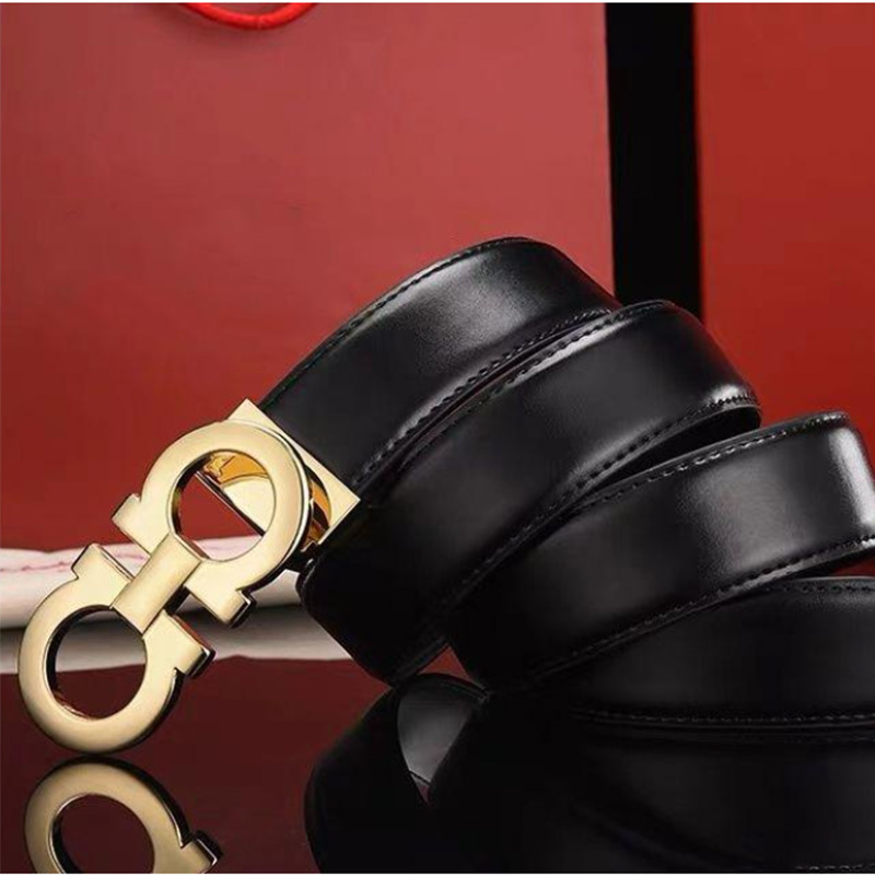 

High quality belt women genuine leather golden silver black buckle designer cowhide belts men luxury, No box