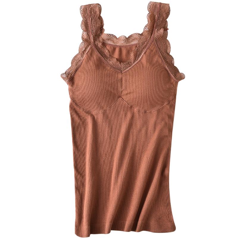 

5 Styles Women's New Sexy Lace V-neck Bottoming Vest 0343 Vitality Sexy Underwear Solid Push Up 2021 Hot Sale Padded Bra, Bk