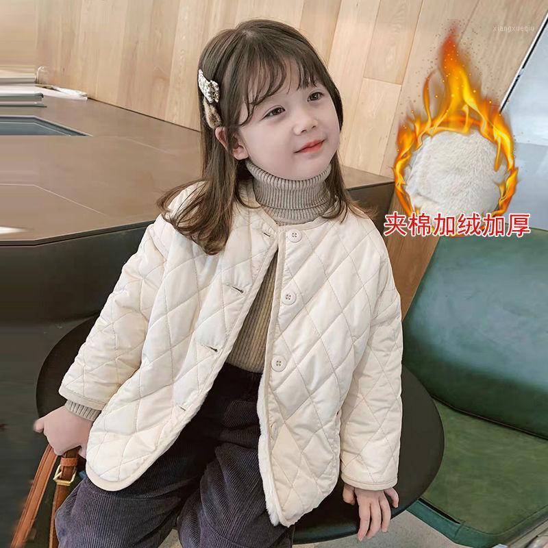 

Children girls padded jacket winter clothes Korean warm quilted coats kids warm cotton outwear1, Khaki