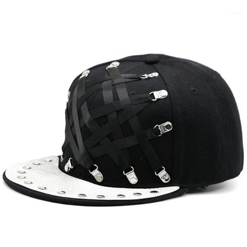 

Novelty Personality Men Women Hip Hop Caps Punk Style Headdress Decorated Couple Hat 2021 New Trend Bar Nightclub Flat Brim Cap1, Style-7