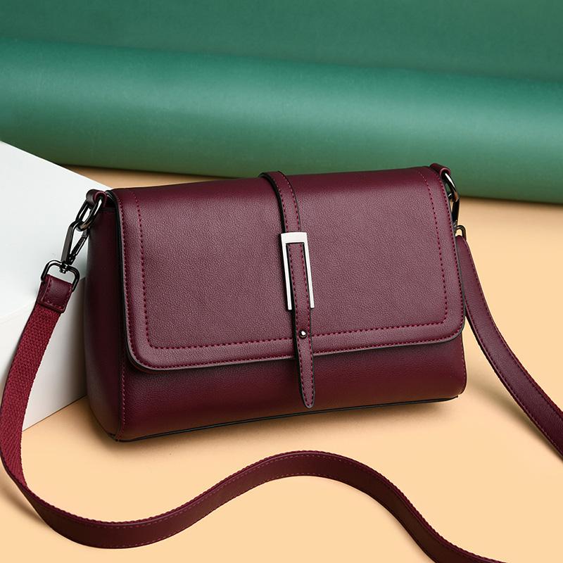 

2021 New Lady Bag Designer Women Shoulder Bag Fashionable Versatile High-quality Leather Female Messenger, Black
