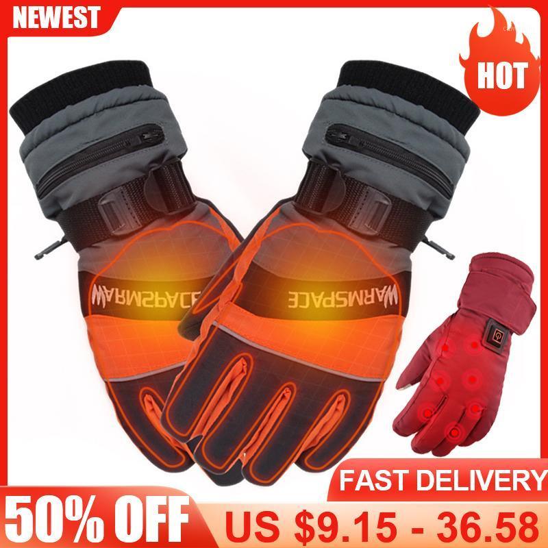 

Women Electric Heated Gloves Waterproof Adjustable Temperature Lithium Battery Powered Glove For Outdoor Ski Motorcycle Cycling1, Switch version