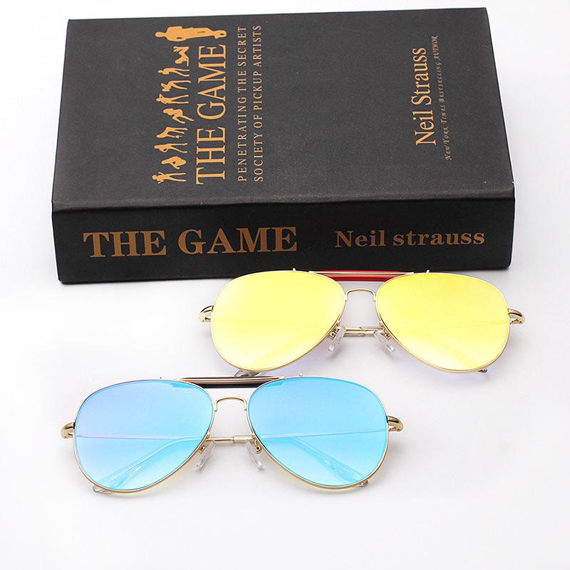 

Flat Lens Top Mirror Sun Glasses Men High Quality Royal Sunglasses Women Brand Designer Retro Gafas JWW103