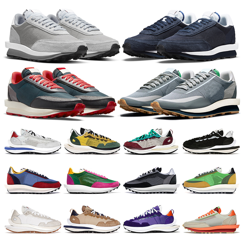 

mens women sacai waffle vaporwaffle casual shoes pegasus fragment ldwaffle dark iris sesame trainers sneakers, Colour 1