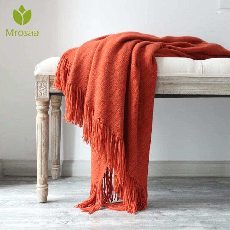 

130cmX200cm Cotton Cashmere Crochet Nordic Blanket Good Soft Sofa Cover Blanket Winter Bed Bedding Warm Soft Quilt Bed Supplies1