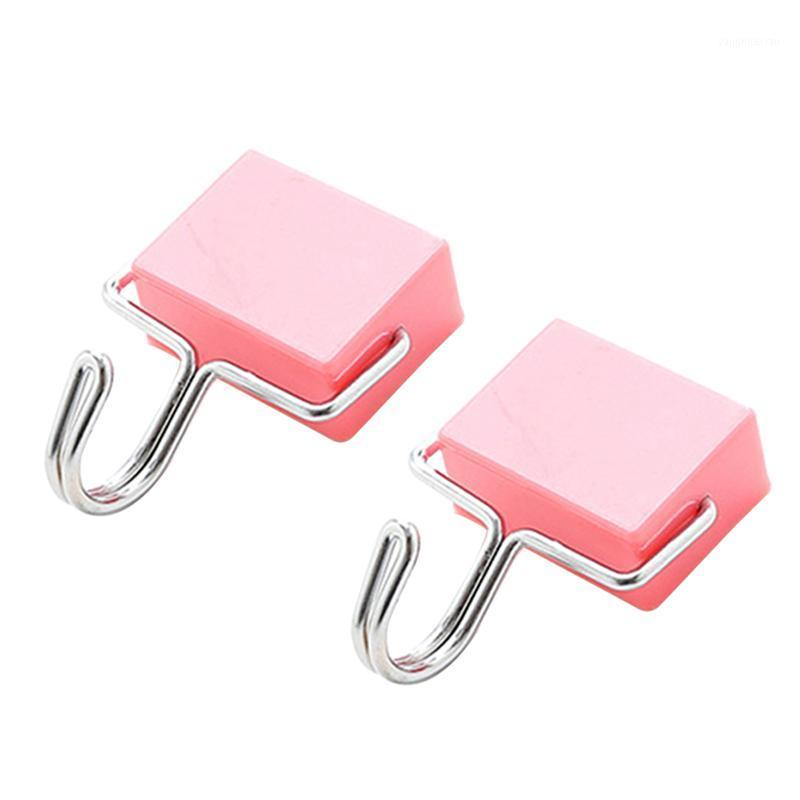 

OUNONA 2 Pcs Magnetic Hooks Seamless Magnet Hanging Hooks Refrigerator Magnet Holders Wall for Kitchen Bathroom1