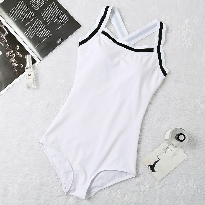 

New Style Bikini Summer Swimwear Women Letters Padded Bikini Bathing Suit One-piece Beachwear Summer Lady Swimsuit, White