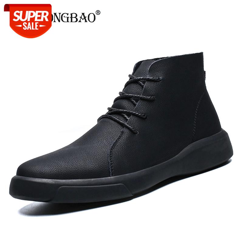 

Brand New Winter Men Snow Boots Genuine Leather Warm Plush Men Boots Fashion Lace-up Ankle Autumn Outdoor Shoes 38-47 #cj0t, Beige