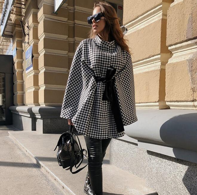 

Loose Women's Wear Casual blazers plus size Sashes Plaid Female Formal Jacket Winter Business workwear 2021 Autumn Coat, Black