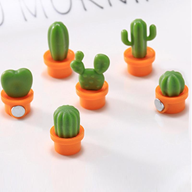 

Succulent Plant Notes Elegant Decorative Fridge Magnet Cute Cactus Durable Refrigerator Sticker Remind Memo Message Wall Cartoon