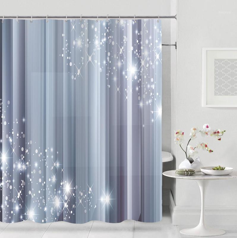 

Modern shiny fashion Solid Shower Curtain Polyester Fabric Thick Waterproof Bath Curtain Mold Simple Bathroom Partition1