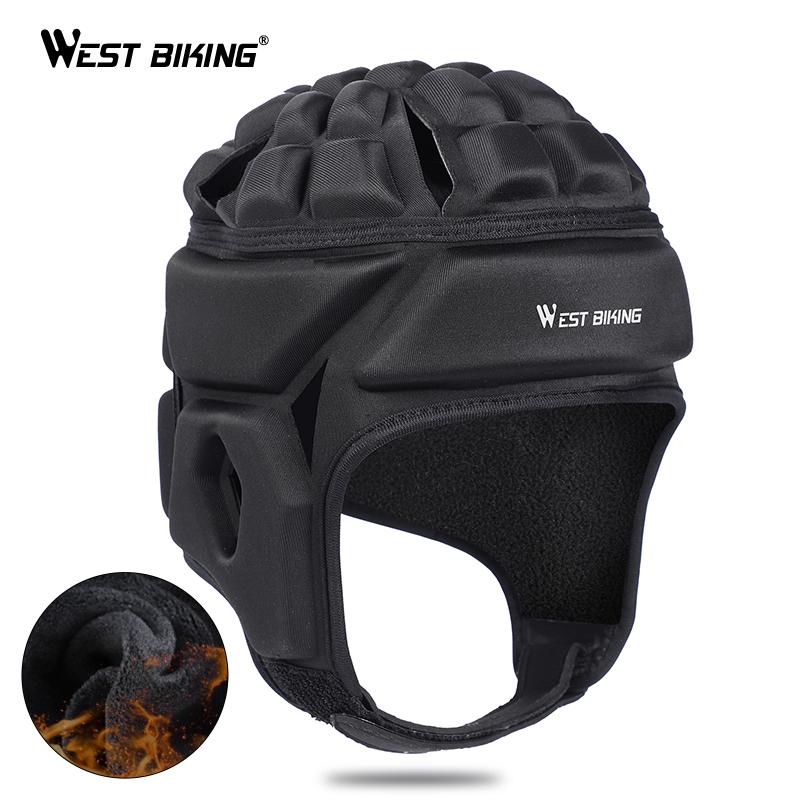 

Winter Cycling Goalkeeper Helmet Thermal Profession Football Soccer Sports Rugby Scrum Cap Head Guard Goalie Hat Head Protector, Black