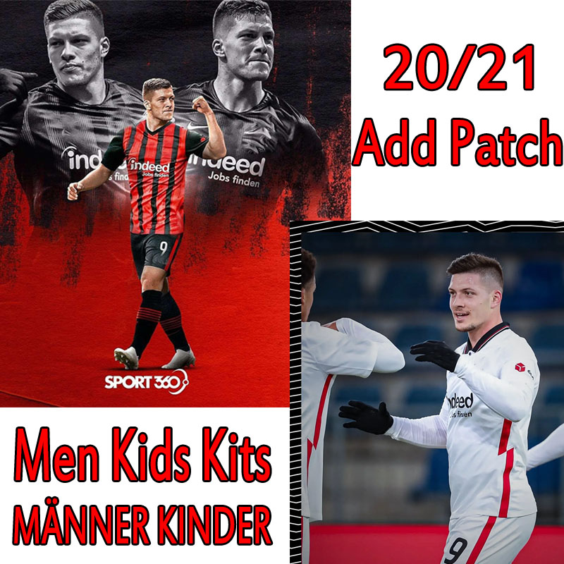 

Thailand JOVIC 2020 2021 Frankfurt soccer jersey HINTEREGGER SILVA KAMADA 20 21 Frankfurt Trikot des Fußballs Men Kids kits football jerseys, Home