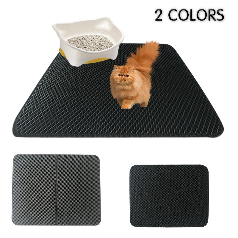 

New Pet Cat Litter Mat Waterproof Double Layer Litter Cat Pads Bed For Cats House Clean Trapping Pet Box Mat Products