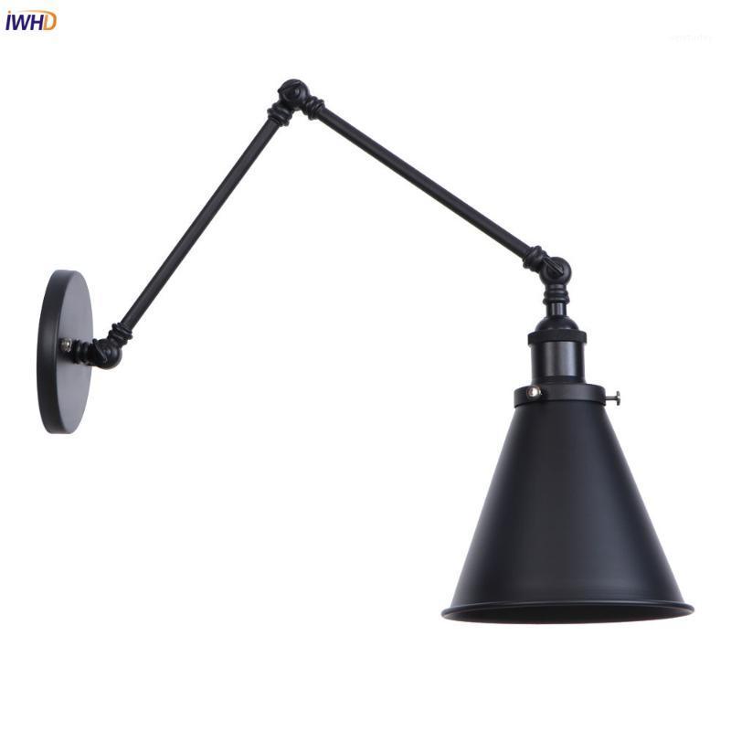 

IWHD Retro Edison LED Wall Lights Fixtures Stair Bathroom Mirror Light Loft Industrial Swing Long Arm Wall Lamp Sconce Vintage1