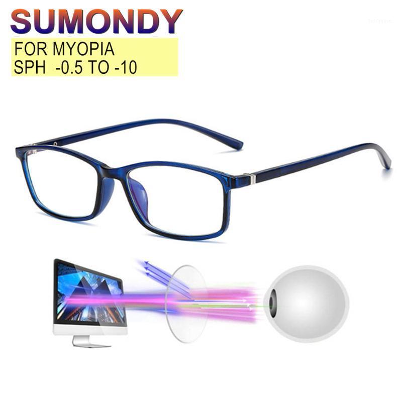 

Anti Blue Ray Myopia Glasses Prescription -0.5 to -10 Men Women Square Frame Shortsighted Spectacles Index 1.56 1.61 1.67 UF1281