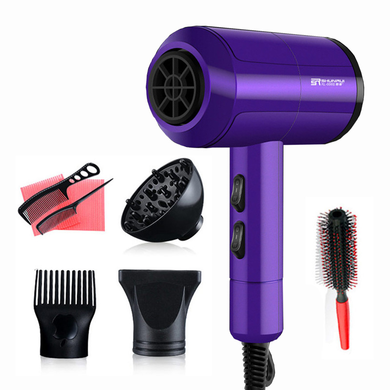 

Powerful Professional Salon Hair Dryer Negative Ion Blow Dryer Electric Hairdryer Hot/Cold Wind With Air Collecting Nozzle D35