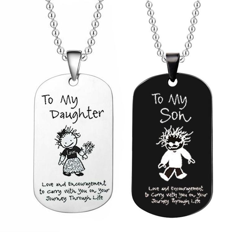 

Custom Dog Tags Personalised Pendant Stainless Steel Necklace for Women Men Keychain Metal Charms Dogtag Engrave Keyring Jewelry