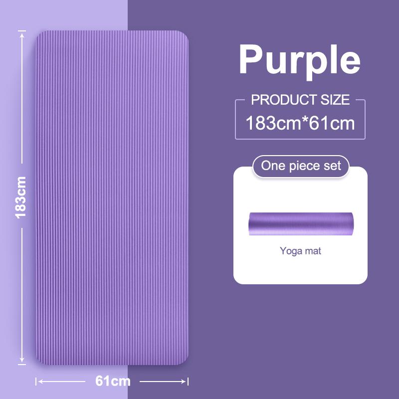 

183 x 61 x 1cm 10mm Yoga Mats Bags Fitness Equipment Gym Exercise Cushion NBR Non-slip Pilates Body Building Pad Yoga Mat Bag, Red