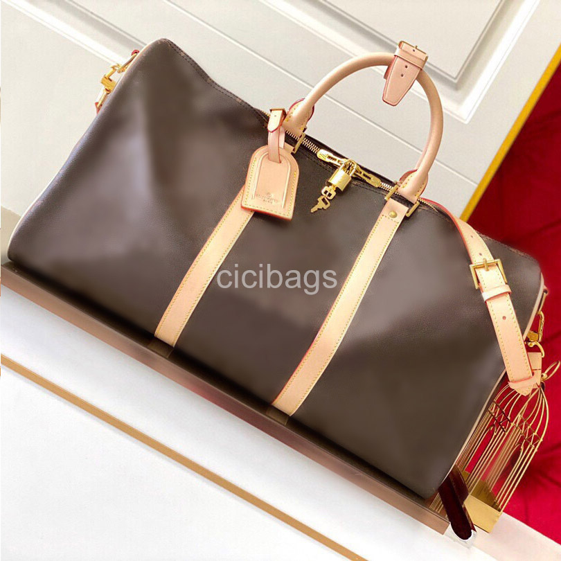 

Luxurys Designers Duffel Shoulder Bags 2021 women Large tote Original Brand Fashion Handbags 45 50 55 Cm Big real genuine Leather Men Travel Crossbody Messenger Bag, Customize