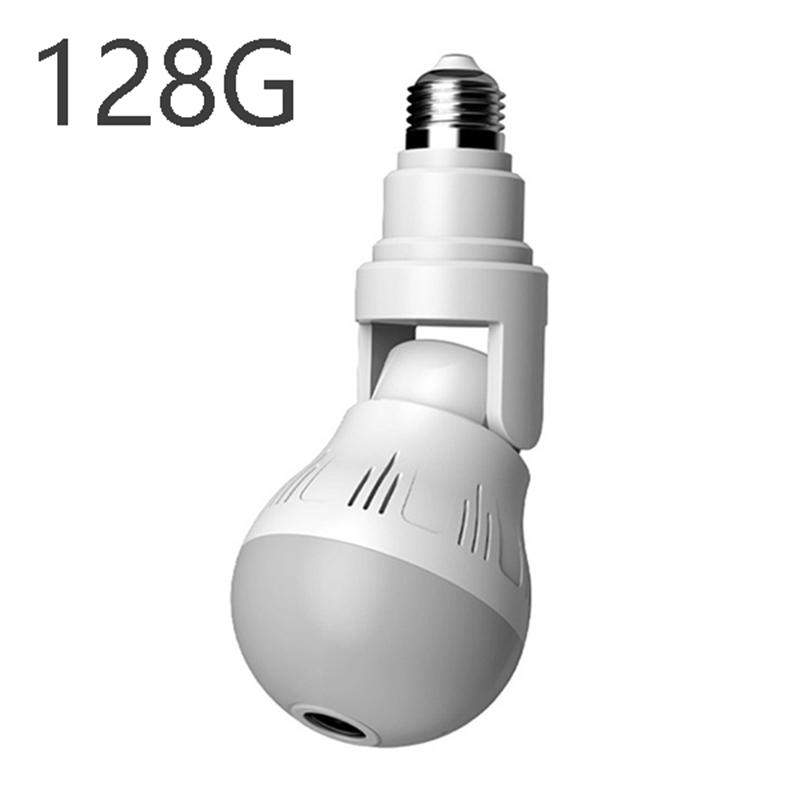 

LED Light Wifi Camera 1080P Panorama Security Bulb Camera CCTV Fisheye Two-Way Night Vision Camera(128G