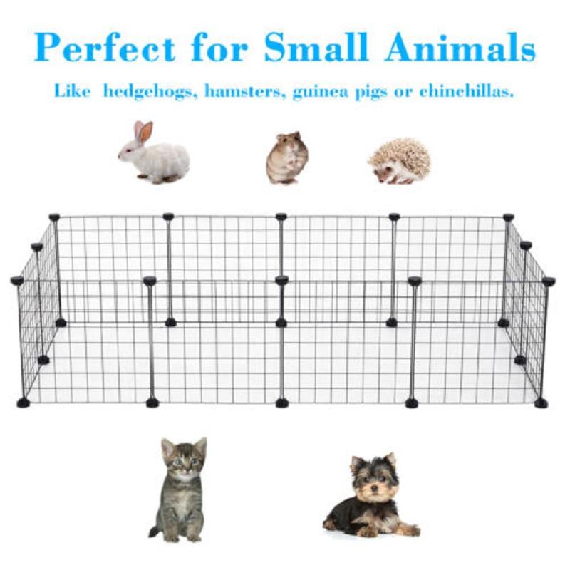 

Multifunctional DIY Pet Fence Strong Load Bearing Metal Pet Cage for Small/ Medium Dog Cat DIY Easy Install Fence (12 pieces, 12pcs