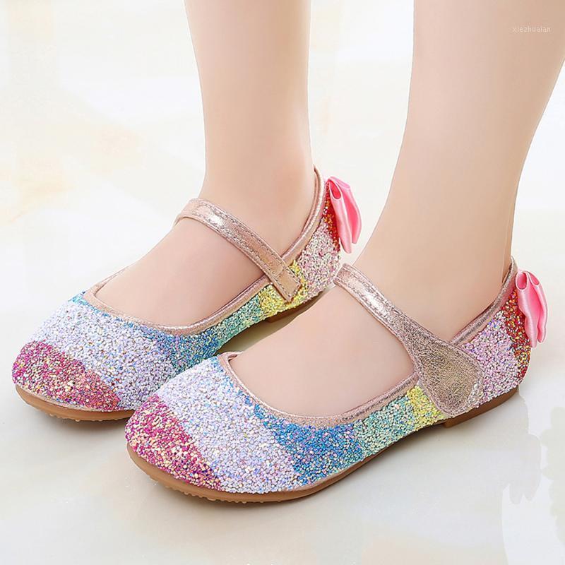 

Spring Children Shoes Girls Princess Dance Sandals Kids Shoes Glitter Leather Fashion Girls Party Dress Wedding D301, Black