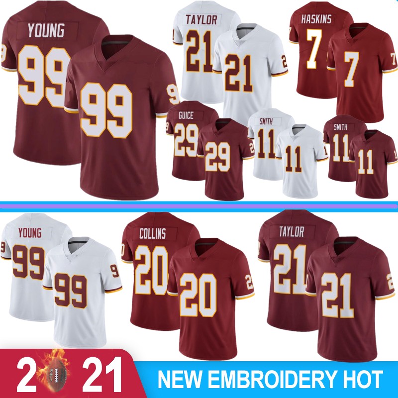 

99 Chase Young Men Football Jerseys 21 Sean Taylor 7 Dwayne Haskins 20 Landon Collins Stitched Jerseys New 2021, Men(wuya)