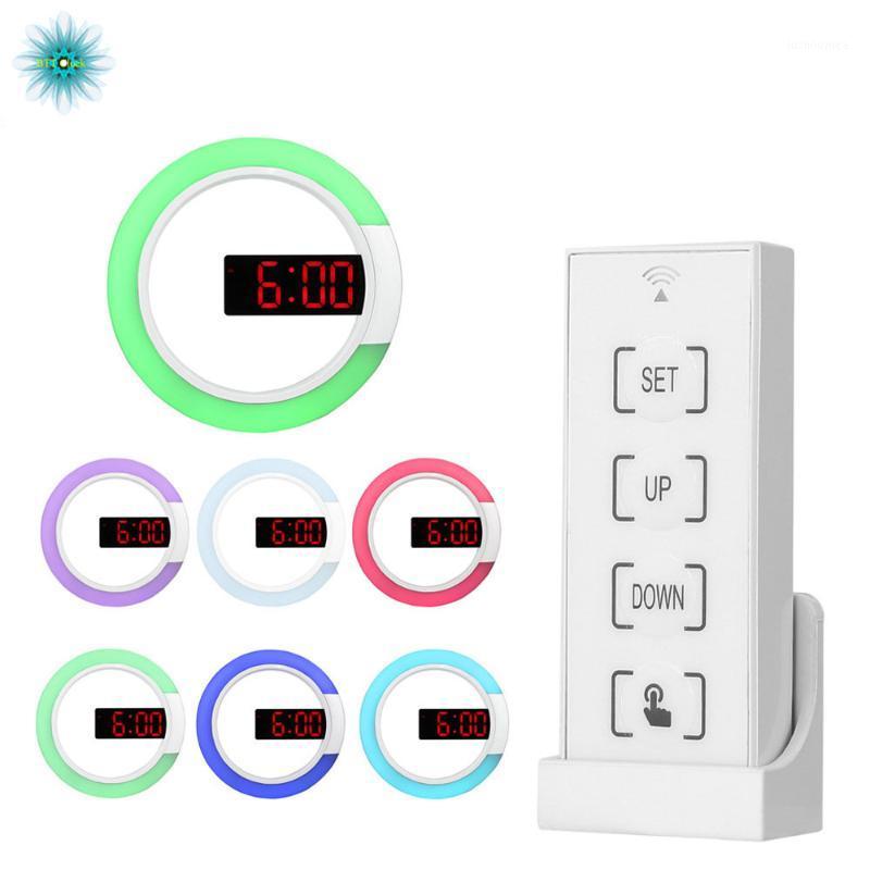 

3D LED Digital Table Clock Alarm Mirror Hollow Wall Clock Modern Design Nightlight for Home Living Room Decorations1