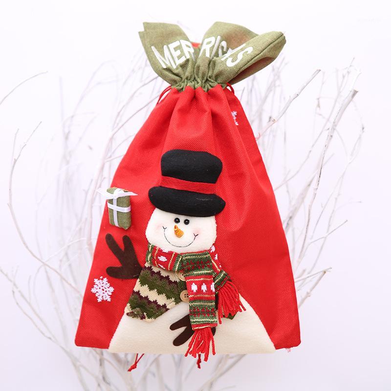 

Large Christmas Gift Bags Candy Gift Holders Santa Claus Snowman Reindeer Bags for Christmas Tree Ornament Home Decoration1