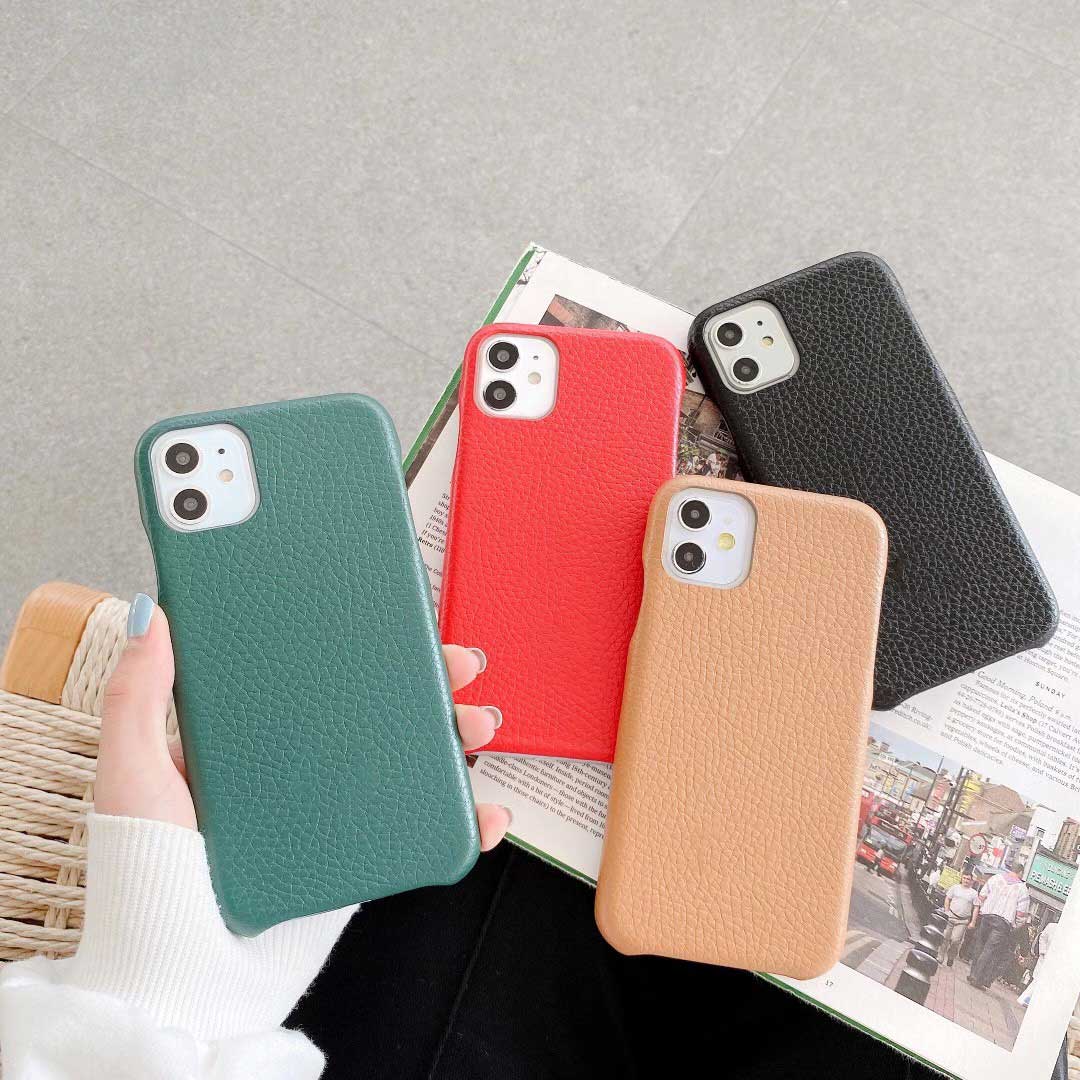 Designers IPhone 12Pro Max Elegant Leather Case for 11Pro Max 12 11 XR XS 7/8P Fashion Printed Top Quality Phone Case 4-Color Available-image-619399839