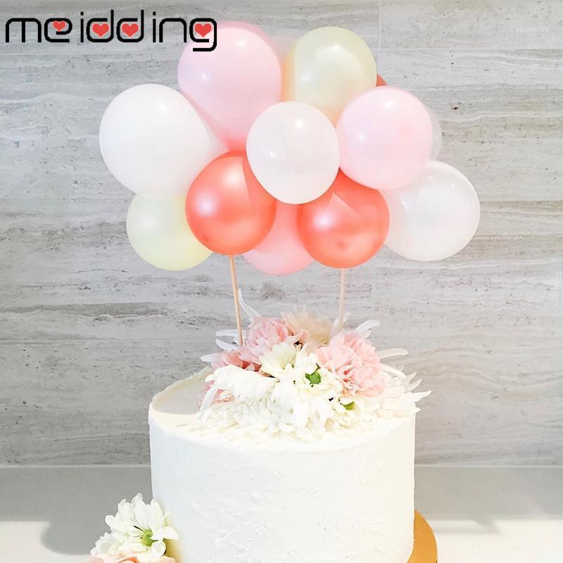 

Creative 10pcs 5inch Balloon Cake Topper Set Happy Birthday Cake Decoration Kids Baby Shower Toppers Wedding Decoration Supplies1