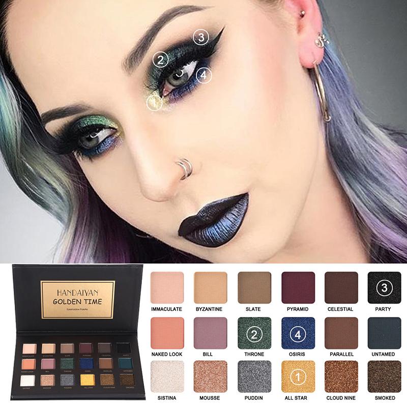 

18-color Eyeshadow Shimmer Matte Earth Color Eye Shadow Waterproof Non-smudge Eyeshadow Palette Long Lasting Natural, 01