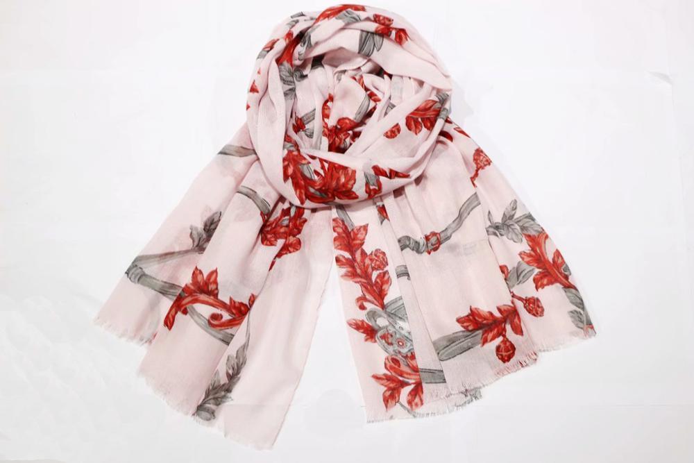 

Scarves 2021 Vintage Flower Print Fringe Shawls Women Soft Cotton Floral Pattern Wrap Scarf Hijab 6 Color 1