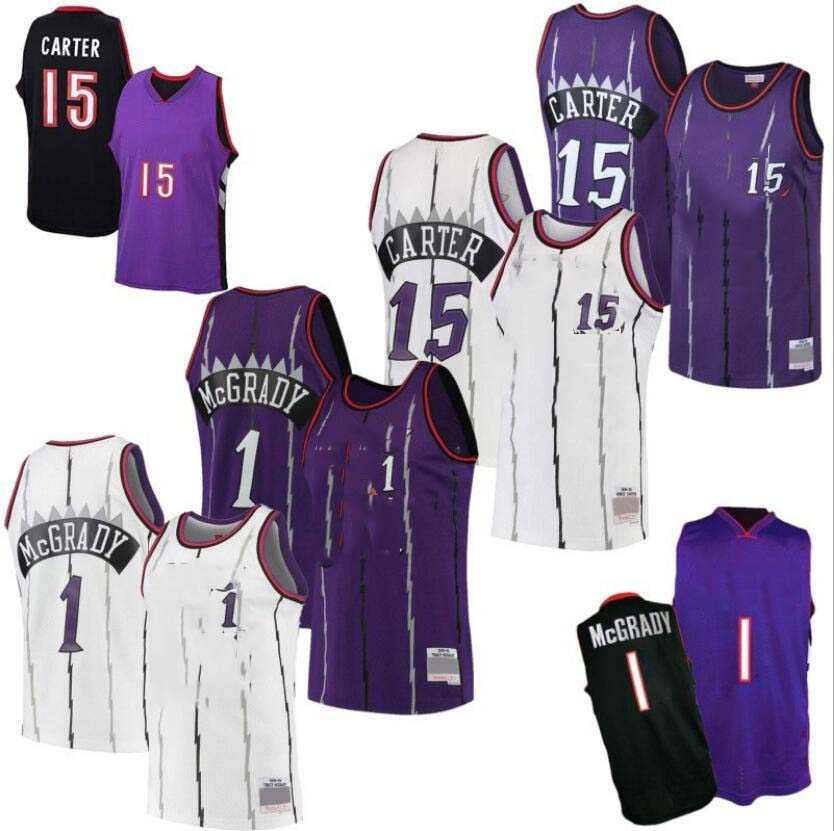 

Men Toronto Raptors Tracy McGrady Vince Carter court basketball jersey;The swing man sews a basketball jersey