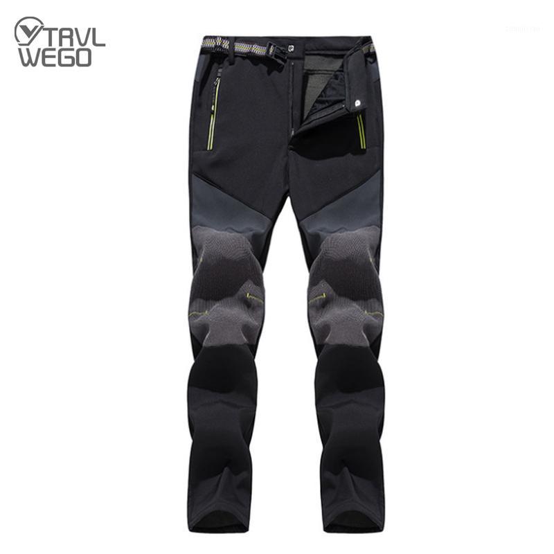 

Pants Men Winter Fleece Softshell Keep Warm Hiking Camping Running Outdoor Bikeing Climbing Travel Trousers1, Black