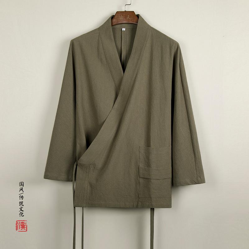 

New Autumn And Winter Men's Casual Chinese Style Men's Cotton And Linen Tang Suit Chinese Retro Jacket