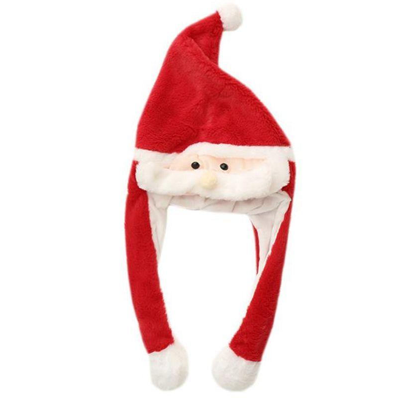 

Santa Claus Hat Christmas Ball Party Pinch Ear Move Red Funny Ears Will Move