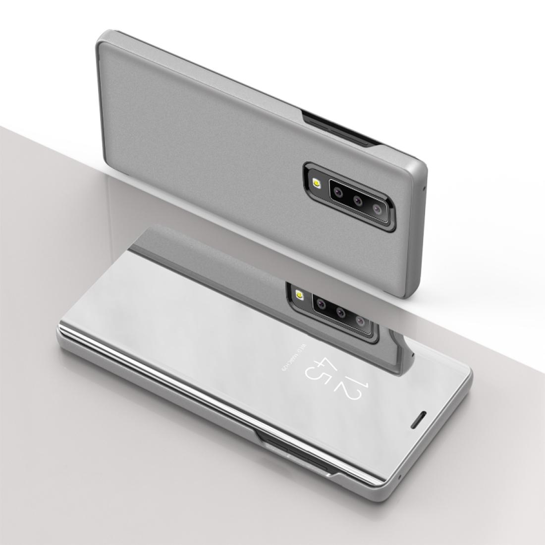 

For Galaxy A90 5G Electroplating Mirror Horizontal Flip PU Leather Case with Holder