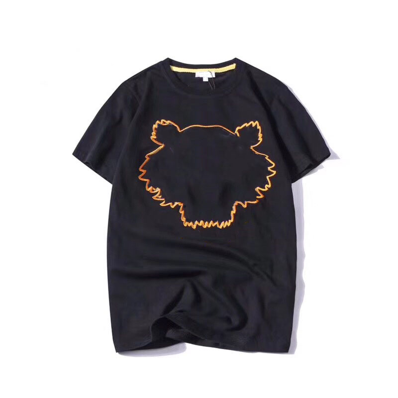 

Summer T Shirts For Men Tops Tiger Head With Letter Embroidery T Shirt Mens Clothing Short Sleeve Tshirt unisex Tees S, No1