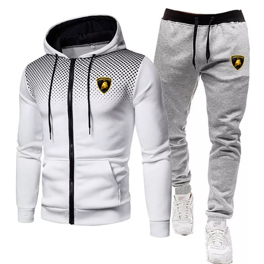 

oodie + men's , arajuku casual Lamborgini sportswear, new in autumn and winter 2021, Gray
